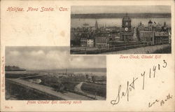 View from Citadel Hill, looking North, Town Clock, Citadel Hill Halifax, NS Canada Nova Scotia Postcard Postcard Postcard