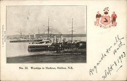 Warships in Harbour Halifax, NS Canada Nova Scotia Postcard Postcard Postcard