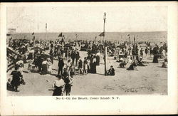 On the Beach, Coney Island New York, NY Postcard Postcard Postcard