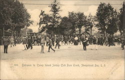 Entrance to Coney Island Jockey Club Race Track Postcard