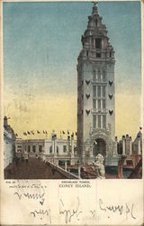 Dreamland Tower, Coney Island Brooklyn, NY Postcard Postcard Postcard