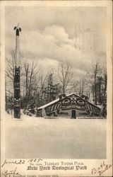 Tlinket Totem Pole, New York Zoological Park Postcard Postcard Postcard