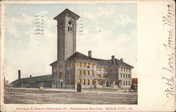 Chicago & North-Western Railway Passenger Station Sioux City, IA Postcard Postcard Postcard