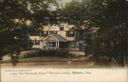 The President's House, Wellesley College Postcard