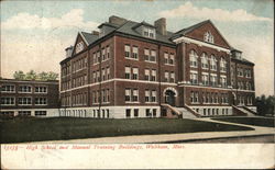 High School and Manual Training Buildings Postcard