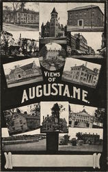 Views of Augusta Maine Postcard Postcard Postcard