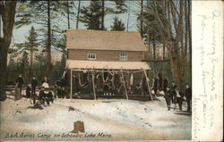 B&A.Series Camp, Schoodic Lake Maine Postcard Postcard Postcard