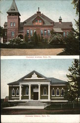 Thornton Academy and Library Saco, ME Postcard Postcard Postcard