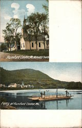 Methodist Church and Ferry Postcard