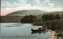 Wachusett Lake and Mountain Postcard