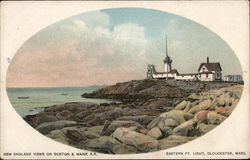 Eastern Point Light Gloucester, MA Postcard Postcard Postcard