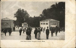 Park Street Subway Entrance Postcard