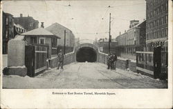 Entrance to East Boston Tunnel, Maverick Square Postcard