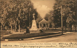 Soldiers Monument, Davis Park Postcard