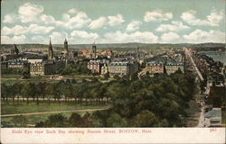 Birds Eye View of Back Bay showing Beacon Street Boston, MA Postcard Postcard Postcard