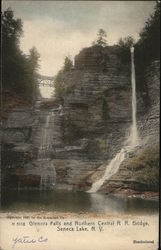 Glenora Falls and Northern Central R.R. Bridge Seneca Lake, NY Postcard Postcard Postcard