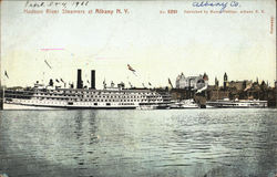 Hudson River Steamers Postcard