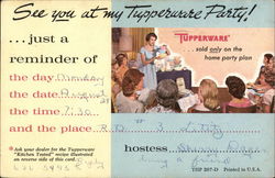 See You At My Tupperware Party! Advertising Postcard Postcard Postcard