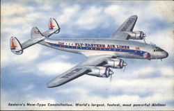 Eastern Air Lines New-Type Constellation Aircraft Postcard Postcard Postcard