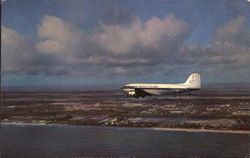 Flying to Nassau via Mackey Airlines Postcard