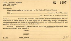 National Crochet Contest Entry New York, NY Postcard Postcard Postcard