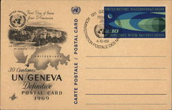 United Nations Geneva First Day of Issue April 10, 1969 Postcard