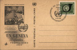 20 Centimes UN/Geneva Definitive Postal Card Postcard