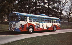 Happy Birthday to America Bus Postcard