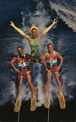 The Thrilling "Adagio" Waterski Show at Cypress Gardens Postcard