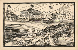 Drawing of York Beach Postcard