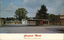 View of Cardinal Motel Postcard