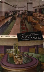 Piccadilly Restaurant and Cocktail Lounge Milwaukee, WI Postcard Postcard Postcard