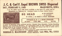 J.C. & Carl F. Engel Brown Swiss Dispersal Maquoketa, IA Postcard Postcard Postcard