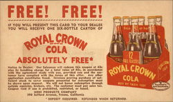 Royal Crown Cola Absolutely Free Advertising Postcard Postcard Postcard