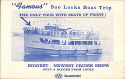 Famous Soo Locks Boat Trip Boats, Ships Postcard Postcard Postcard