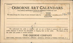 The Osborne Company Postcard