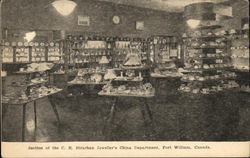 Section of the C.R. Strachan Jeweller's China Department Postcard