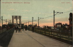 Promenade, Brooklyn Bridge Postcard