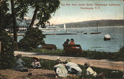 The Pier From South Shore, Chautauqua Institution Postcard