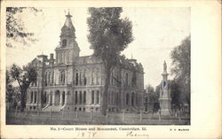 Court House and Monument Postcard