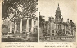 Old Adams County Courthouse & Present Adams County Courthouse Quincy, IL Postcard Postcard Postcard