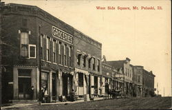 West Side Square Mount Pulaski, IL Postcard Postcard Postcard