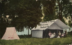 Camping on Spoon River Postcard