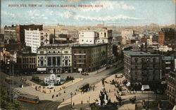 Birds' Eye View of Campus Martius Postcard