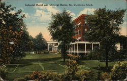 Colonial Hotel and Mineral Baths Mount Clemens, MI Postcard Postcard Postcard