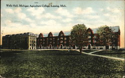 Wells Hall, Michigan Agriculture College Lansing, MI Postcard Postcard Postcard