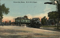 M.C.R.R. Depot Waterville, ME Postcard Postcard Postcard