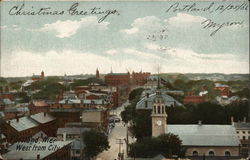 View of City Looking West From City Hall Postcard