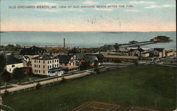 View of Old Orchard Beach After the Fire Maine Postcard Postcard Postcard