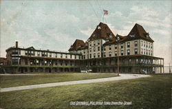 Hotel Fiske from the Street Old Orchard Beach, ME Postcard Postcard Postcard